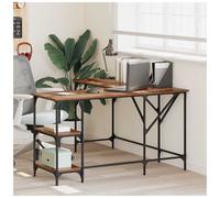 L-Shaped Industrial Desk Old Wood 139x139x75cm Engineered Wood Steel Legs Corner