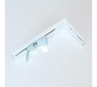 L-Shaped Iron Mounting Brackets 8 Pack White Vertical Blind Hardware 3.5-5 Inch Headrail Support Window Installation Kit