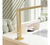 L-Shaped LED Nail Lamp, 48W Manicure Light, LargeNail Lamp for Desk, Stepless Brightness 3000K-6000K, Suitable for Salon Beauty and Craft Enthusiasts(Gold)