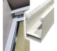 L Shaped Light Blocking Strips for Windows 2 Pack, Black White Grey Light Blockers for Sides of Blinds Outside Mount, Roller Shade Blackout Track/Blind Side Rails Cut-to-Size(White,85cm/33.5inch)
