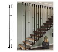 L-Shaped Metal Stair Railing Kit - Customizable Indoor Stair Balusters for 1-8 Steps Ideal for Level & Sloped Stairs Easy Installation Design