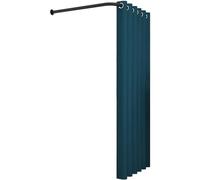 L-Shaped Mobile Dressing Room with Privacy Curtain, Dark Green, 80x200cm - Ideal for Clothing Stores, Fashion Retail, Temporary Lockers, and Pop-Up Shops