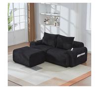 L-Shaped Modular Sofa, Ergonomic 3-Seater with Storage Pockets, Corduroy Fabric, Modern Design, Perfect for Living Room or Home Office