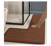 L-Shaped Non-Slip Flannel Corner Rug - Absorbent Kitchen & Bathroom Floor Mat Soft Cushion for Home Décor Quick-Dry Durable Perfect for High-Traffic Areas