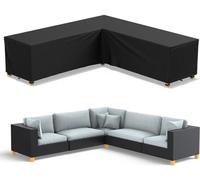 L Shaped Outdoor Furniture Cover Waterproof & Dustproof Corner Sofa Protector 215x215x87cm Extends Furniture Lifespan Ideal for Garden & Patio Use