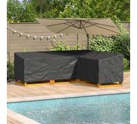 L-Shaped Outdoor Sofa Cover 260x210x80cm Black 210D Oxford Waterproof UVGuard XL