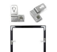 L-Shaped Picture Hangers, Solid Hanger for #11 Metal Picture Framing, 24 Pcs per Pack