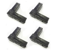 L-Shaped Plastic Corner Brackets for Ottoman Bed Frame, Black, Set of 2, Set of 4, No Pins (2)
