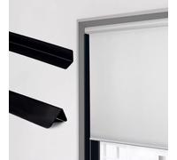 L-Shaped PVC Light Blocking Strips, Stick-on Blackout Light Blockers Side Channel Tracks, 2pack Blocking Panels for The Edges of The Shades(Black,170cm/66.9in)