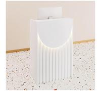 L-Shaped Reception Counter Versatile Checkout Desk for Offices & Beauty Salons Stylish Customer Service Station 5.6 * 40 * 96cm and Functional Design