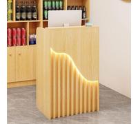 L-Shaped Reception Desk - Small Front Office Welcome Unit, Cashier Workstation & Checkout Counter for Retail Spaces, 80cm/31.5in Space-Saving Design