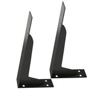 L-Shaped Right-Angle Bracket, Heavy-Duty Wall Mount, Strong Load-Bearing Capacity, for Stone Countertops(Black,16inch)
