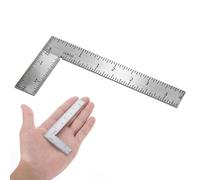 L Shaped Ruler Stainless Steel Right Angle Ruler Framing Square Rulers Square Framing Measuring Tools for Carpenter Engineer(4 x 2 in)