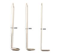 L-Shaped Screwdriver for PH0 PH1 PH2, 3-Piece Set with 3x100mm 5x100mm 6x100mm Elbow Bend Short-Arm Hand Tool, Silver