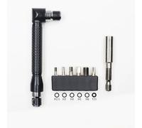 L Shaped Screwdriver Handle With 6.35mm Hex Interface For Quick Bit Changes In Tight Spaces Dual End Driver Bar With Bits(8pcs)
