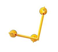L-Shaped Shower Grab Bar,Inside Corner Balance Grab Bar,Bathtub Safety Aids,Surface Has a Textured Pattern,Adjustable Angle Installation(Yellow,60x40cm)