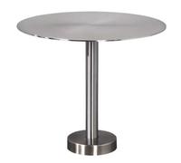L Shaped Side Table,SpaceSaving WallMounted Floating Table 50cm Round Stainless Steel Cafe Desk Indoor/Outdoor Pub Bar Side Table Industrial Silver Drink End Table