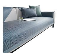 L Shaped Sofa Cover 1/2/3/4 Seater Luxury Silk Fabric Striped Texture Durable Non Slip Summer Use 90x260CM Ideal for Home Décor and Protection