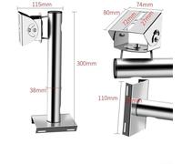 L Shaped Stainless Steel Mount for CCTV Cameras with Explosion Resistant Design and Precision Adjustable Swivel Head Mechanism (30cm)