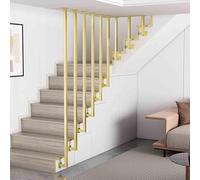L-Shaped Stair Handrails Railing Kit -Balusters, Indoor Metal Stair Railing, Side Wall Mount Stairs Railing, for Deck Home Office Hotel, Protective Decorative Fence, Square Pipe Design(5.3ft/160cm)