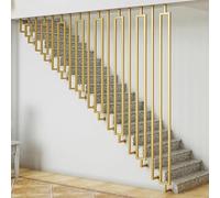 L-Shaped Stair il for Indoor/Outdoor, Wall-Mounted Safety Grab Bar, Industrial Wrought Iron Railing, Staircase Guardrail, Strong Support Post for Decks