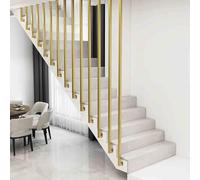 L-Shaped Stair Railing, Indoor il from Floor to Ceiling, Modern Wrought Iron Safety Railing, Sturdy Square Tube Design for Secure Steps