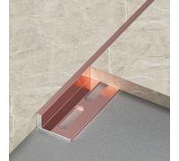 L-shaped Tile Edge Strip Floor Transition Strip Decorative Line For Carpet Threshold Floor Tiles And Gaps Aluminum Alloy(D,0.35cm/0.13in)