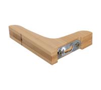 L-Shaped Triangle Shelf Brackets Collapsible Floating Wall Mount Supports | Solid Wood and Bamboo Material, Hidden Mounting Design, Precise 90 Degree Angles, for Living Rooms and Countertops