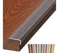 L-shaped Trim Aluminium Corner Protector Self-adhesive Floor Transition Strip Anti-slip Finishing Profile Hide Gaps Furniture Edge(Grey,L90 x W2.8 x H1.2cm)