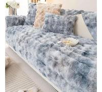 L-Shaped Velvet Plush Couch Cover - Non-Slip Sofa Slipcover for Sectional 3/2/1/4 Seater - Protective Furniture Cover for Loveseat Recliner & Armrest (Color: @7)