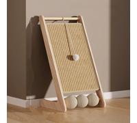 L-Shaped Vertical Solid Wood cat Scratching Board, which can Replace The sisal pad cat Scratching Column with a 15 ° Inclined Surface to Protect The Spine