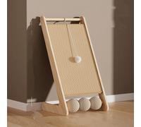 L-Shaped Vertical Solid Wood cat Scratching Board, which can Replace The sisal pad cat Scratching Column with a 15 ° Inclined Surface to Protect The Spine