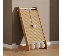 L-Shaped Vertical Solid Wood cat Scratching Board, which can Replace The sisal pad cat Scratching Column with a 15 ° Inclined Surface to Protect The Spine