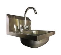 L-Shaped Wall Mounted Stainless Steel Hand WASH Basin Sink, Lever Mixer Tap, Waste etc