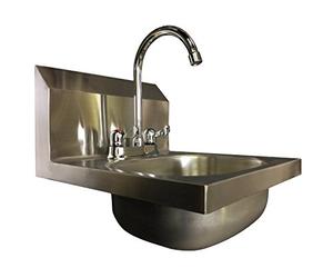 L-Shaped Wall Mounted Stainless Steel Hand WASH Basin Sink, Lever Mixer Tap, Waste etc