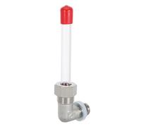 L Shaped Water Level Gauge for Bucket with 3/8 Thread | Tube, Markings, Right Angle Display, Real Time Monitoring, for Cisterns and Farm Systems