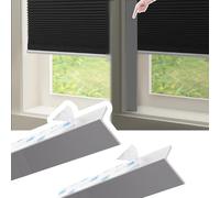 L-shaped Window Light Gap Blockers, Blackout Side Tracks, 20-92 in, Paintable Design for Cellular/Roller Shades, 2PCS