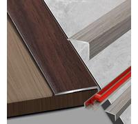 L-Shaped Wood Effect Floor Transition Strip Self Adhesive 0.9m Aluminum Alloy Door Bar Threshold Strip Edge Trim Corner Protector for Laminate Floor Bars Gray Oak(Stripe Gray,W30*H20mm*L0.9m)