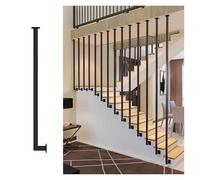L Shaped Wrought Iron Stairs Handrail Railing Side Mount for Villa & Commercial Use Elegant Black Gold White Baluster Column Design Durable & Stylish Safety Solution