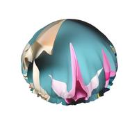 L Shower Cap for Women & Men â€“ Double-Layer origami paper crane Print Bath Hair Cap, Salon Shower Hat & Travel Essential