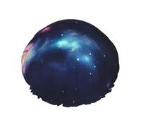 L Shower Cap for Women & Men â€“ Double-Layer Universe Galaxy Space Print Bath Hair Cap, Salon Shower Hat & Travel Essential
