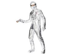 (L, Silver) Smiffys Unisex Adult Spaceman Costume Set