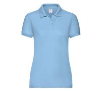 (L, Sky Blue) Fruit of the Loom Womens/Ladies 65/35 Polo Shirt