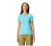 (L, Sky) Gildan Womens/Ladies Ringspun Cotton Soft Touch T-Shirt