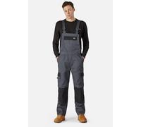 (L, Slate Grey/Black) Dickies Mens Bib And Brace Trouser