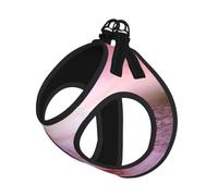 L Small Dog Harness pink flamingos Print Vest, Walking Set | Circumference Cat Comfort No-Chock Step-In Safety Buckle Canine Companion Outdoor Travel Dog Walking Pet Wear