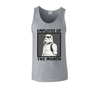 (L, Sport Grey) Star Wars Mens Employee Of The Month Tank Top