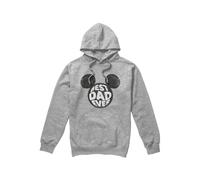 (L, Sport Heather) Disney Mens Best Dad Ever Mickey Mouse Hoodie
