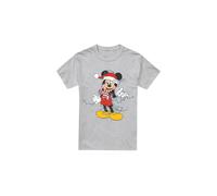 (L, Sport Heather) Disney Mens Mickey Mouse Christmas Lights T-Shirt