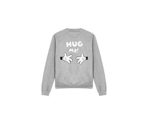 (L, Sport Heather) Disney Unisex Adult Hug Me Mickey Mouse Valentine's Day Sweatshirt